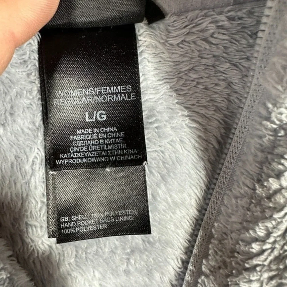 The North Face Osito Fleece zip Front Jacket‎ Womens L Large Gray